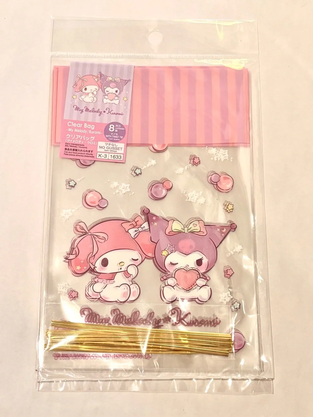 Sanrio My Melody & Kuromi Clear Treat Bags - Pink & Lavender Party Favor